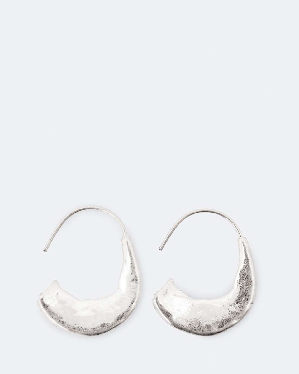 AllSaints Talon Small Flat Hammered Earrings