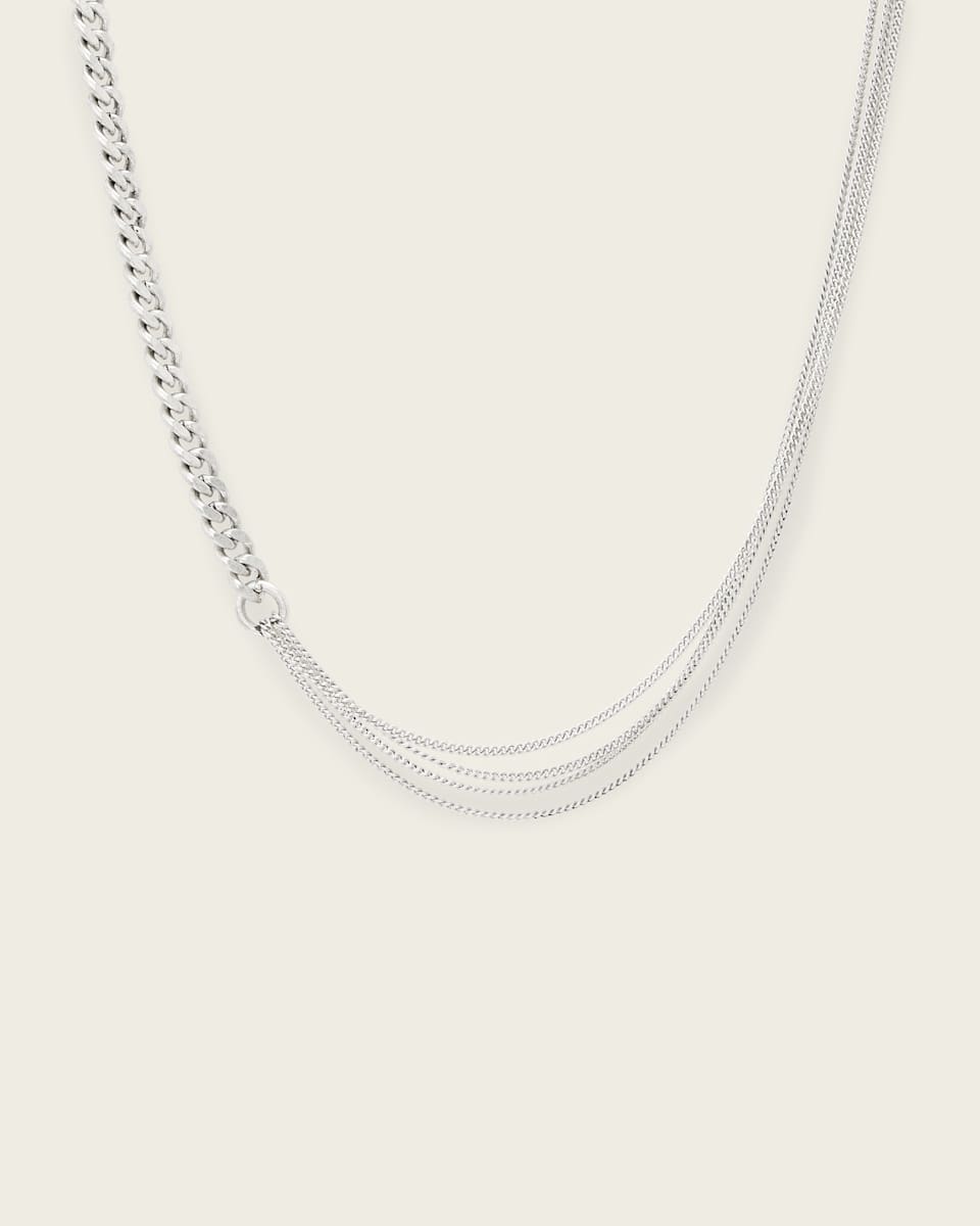 AllSaints Fern Multi Chain Necklace