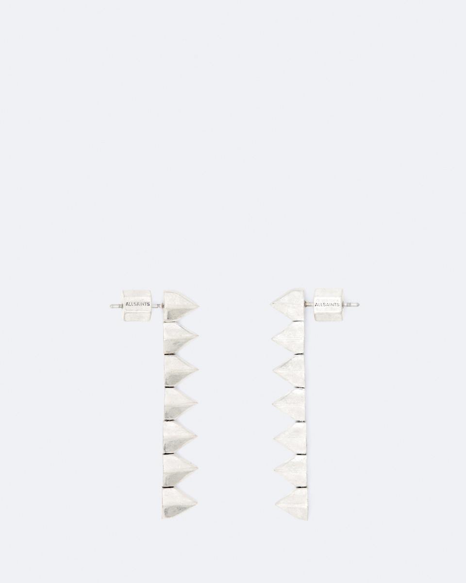 Spike Metal Bead Long Earrings
