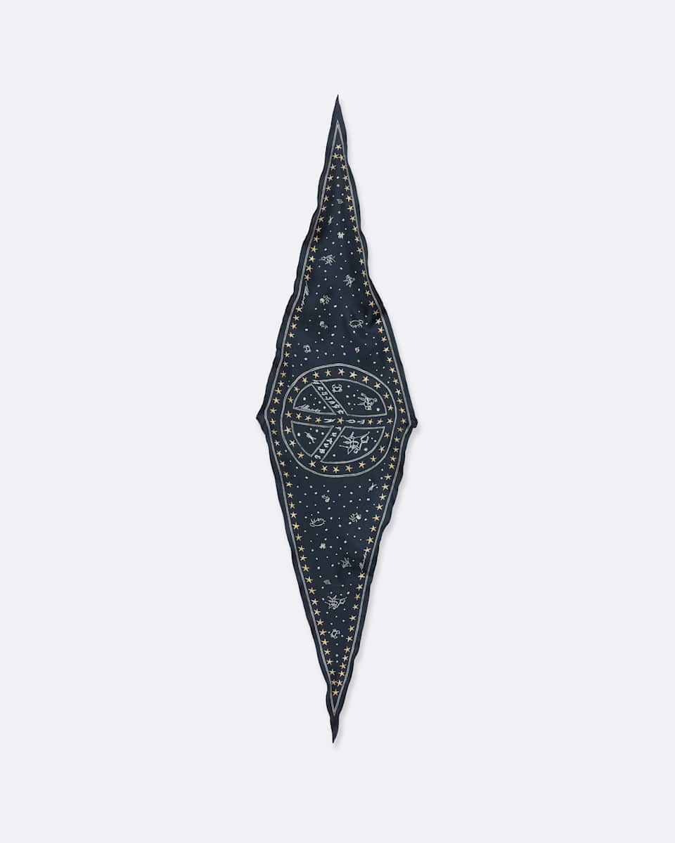 AllSaints Jett Printed Diamond Silk Scarf