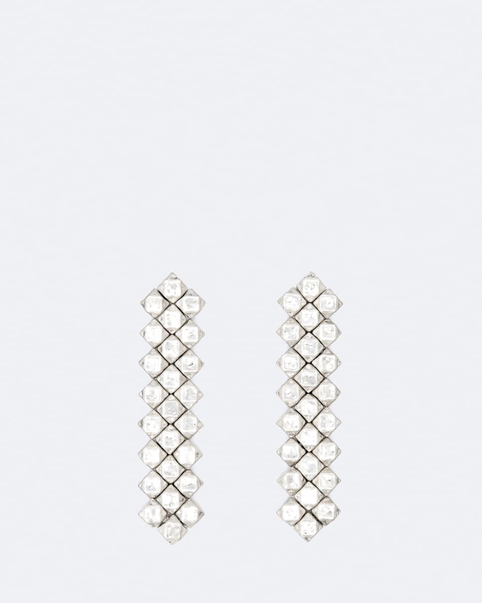 AllSaints Faceted Metal Bead Drop Earrings
