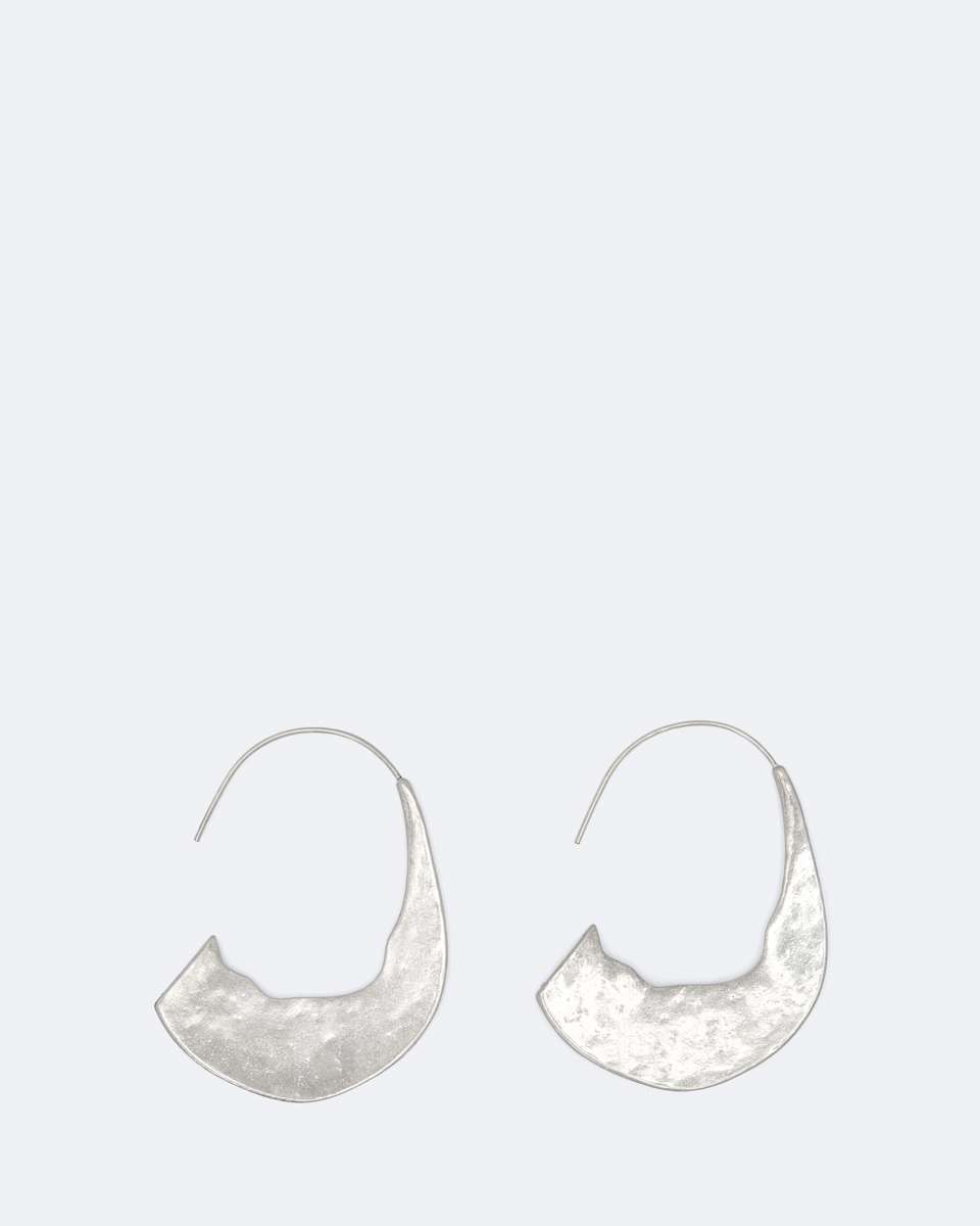 AllSaints Talon Extra-Large Flat Hammered Earrings
