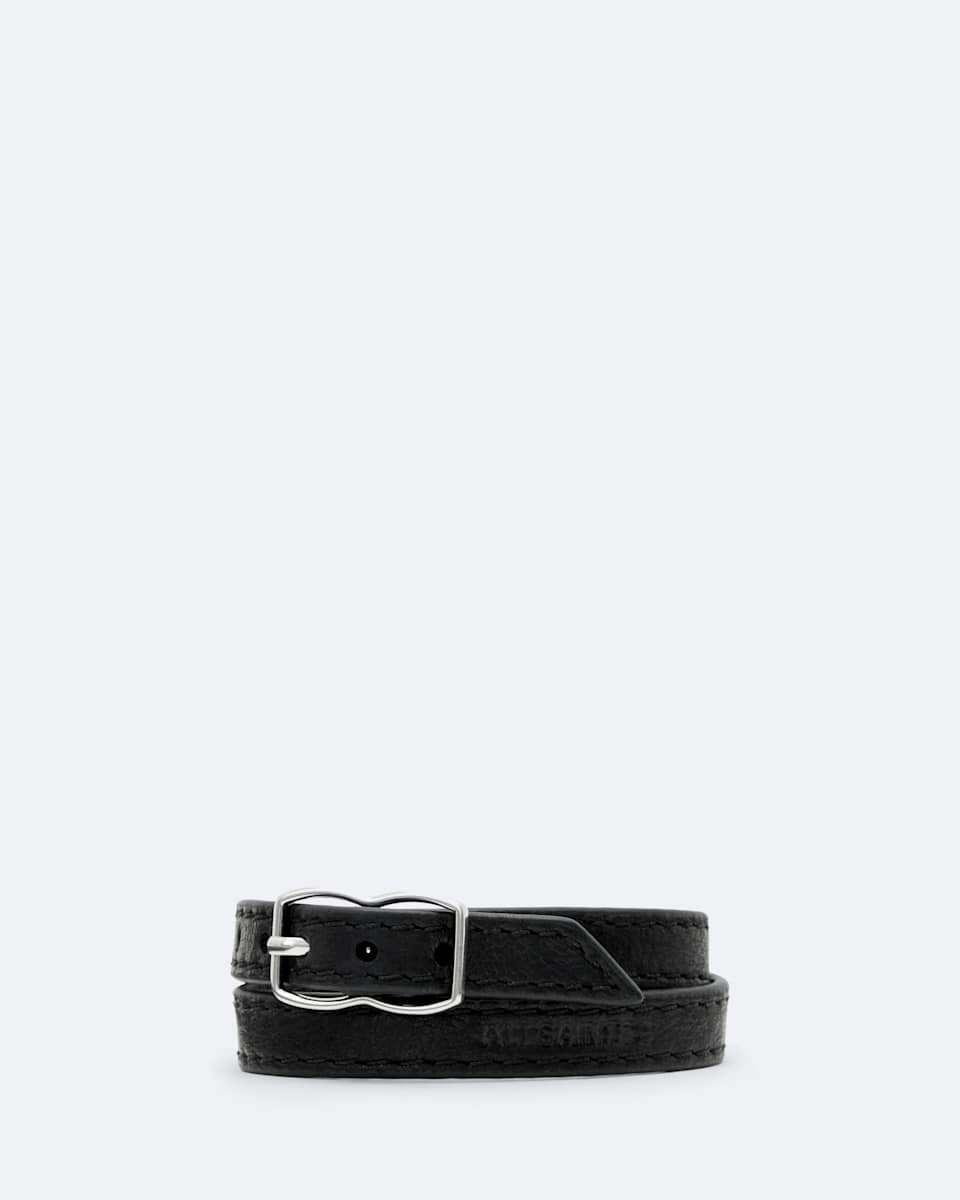 Siloh Leather Double-Wrap Bracelet