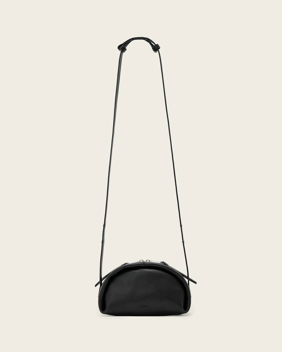 AllSaints Rosalie Arc Leather Crossbody Bag