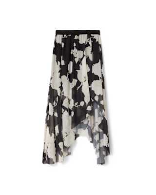 AllSaints Loria Raw Edge Maxi Skirt