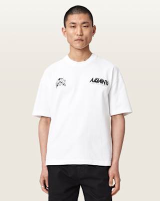 AllSaints Chromium Short Sleeve Graphic T-Shirt