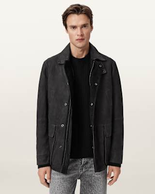 AllSaints Bolton Waxed Suede Coat