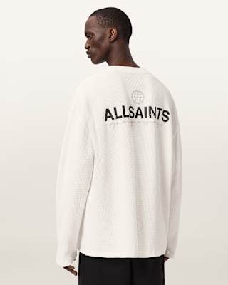 AllSaints Emblem Oversized Long Sleeve T-Shirt