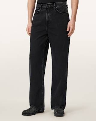 AllSaints Lenny Loose Fit Wide Leg Denim Jeans