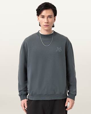 AllSaints Icon Boxy Crew Neck Sweatshirt