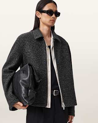 AllSaints Celeste Cropped Wool Jacket