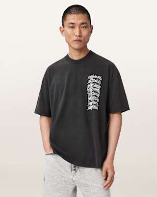 AllSaints Repeat Short Sleeve Oversized T-Shirt