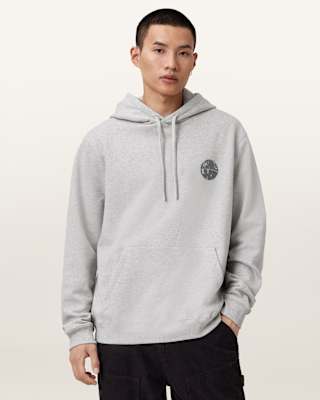 AllSaints Waved Relaxed Fit Hoodie