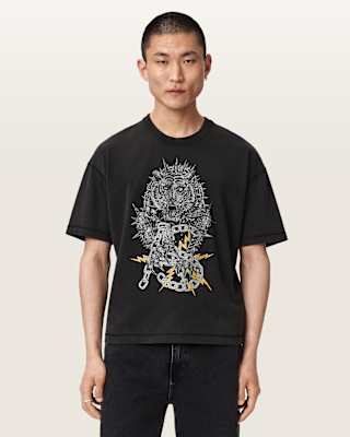 AllSaints Iron Tiger Short Sleeve Graphic T-Shirt