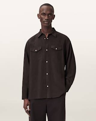 AllSaints Pickett Oversized Long Sleeve Shirt