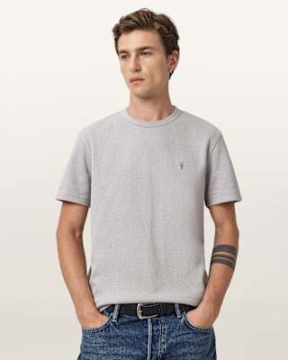 AllSaints Ellis Waffle Texture Crew Neck T-Shirt