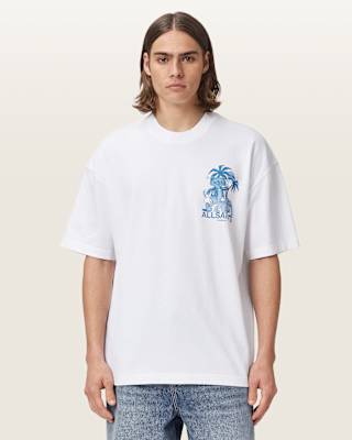 AllSaints Bulldog Oversized Short Sleeve Graphic T-Shirt