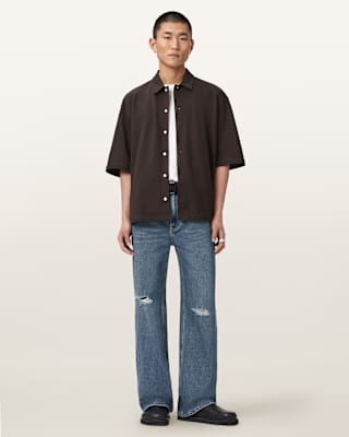 AllSaints Stallone Oversized Short Sleeve Shirt