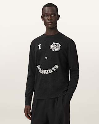 AllSaints Grinner Oversized Cew Neck Sweater