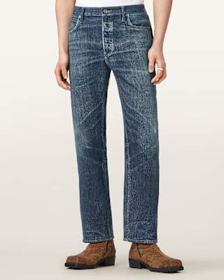AllSaints Bead Straight Leg Illusion Pants