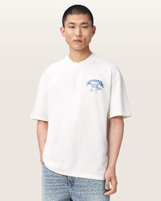 AllSaints Cray Oversized Short Sleeve Graphic T-Shirt
