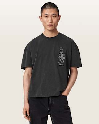 AllSaints Ignis Boxy Short Sleeve Graphic T-Shirt