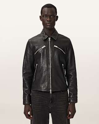 AllSaints Verdi Fitted Leather Jacket