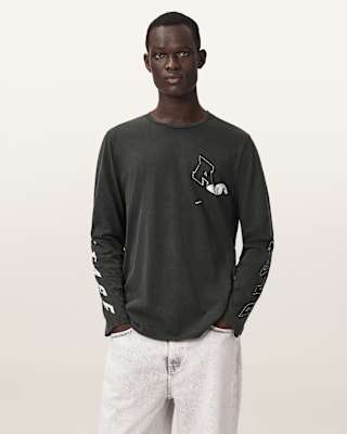 AllSaints Upstaged Oversized Long Sleeve T-Shirt
