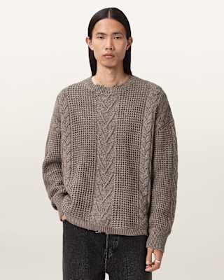 AllSaints Tenter Oversized Wool Sweater