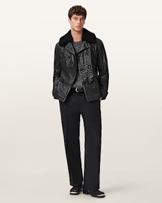 AllSaints Hamlet Leather Coat