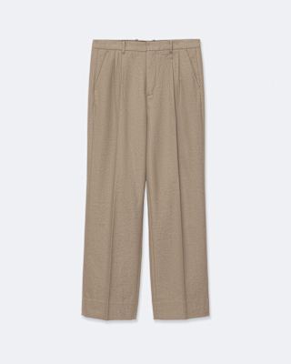 Ware Straight-Fit Double-Pleat Pants