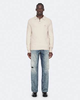 Statten Long Sleeve Ramskull Polo Sweater