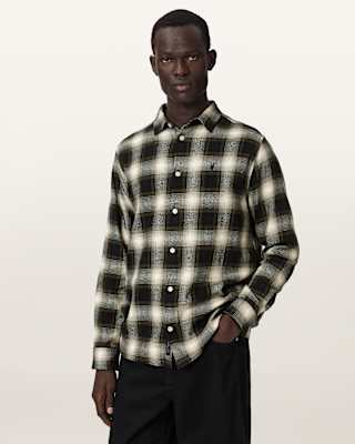 AllSaints Baseline Long Sleeve Check Shirt