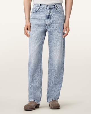 AllSaints Mullen Straight Leg Loose Denim Jeans