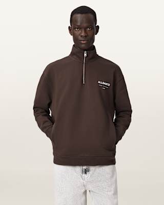 AllSaints Underground Half Zip Sweatshirt