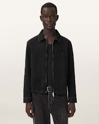 AllSaints Dolwen Long Sleeve Zip Up Shirt