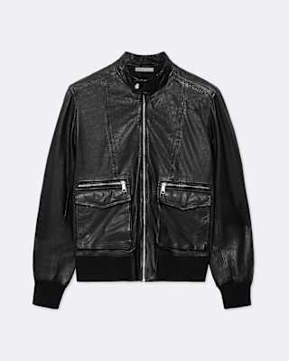 Hiro Leather Bomber Jacket