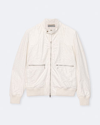 AllSaints Miro Perforated Leather Bomber Jacket
