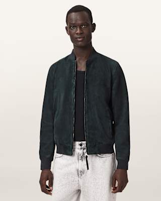 Morton Relaxed Fit Suede Bomber Jacket