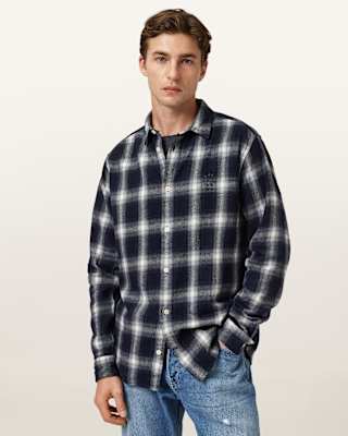 AllSaints Haven Check Long Sleeve Shirt