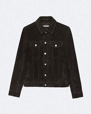 AllSaints Chaiyo Suede Trucker Jacket