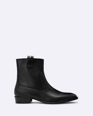 Hiro Zip-Up Leather Ankle Boots