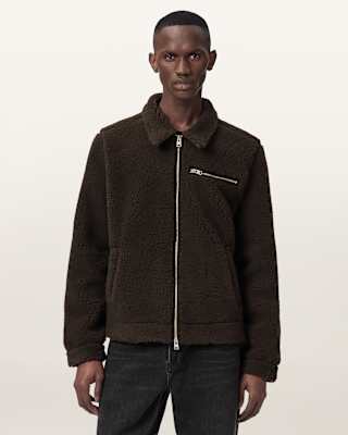 AllSaints Otis Sleeveless Sherpa Jacket