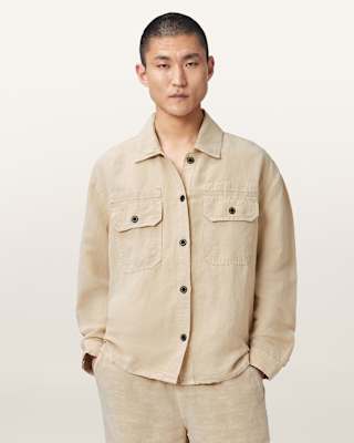 Korten Linen Blend Relaxed Fit Shacket