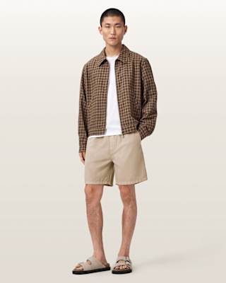 AllSaints Folgate Linen-Blend Shorts