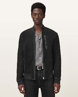 AllSaints Kemble Suede Bomber Jacket