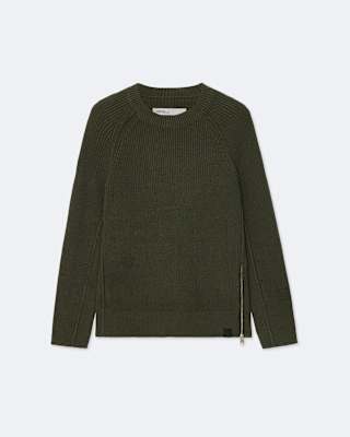 Kit Acid-Washed Cotton Crew-Neck Sweater