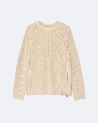 AllSaints Kit Acid-Washed Cotton Crew-Neck Sweater