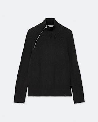 Kit Zipped Funnel-Neck Sweater