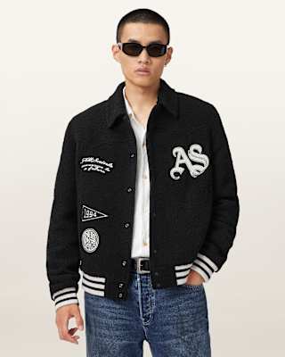 AllSaints Baum Baseball Bomber Jacket
